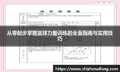 从零起步掌握篮球力量训练的全面指南与实用技巧